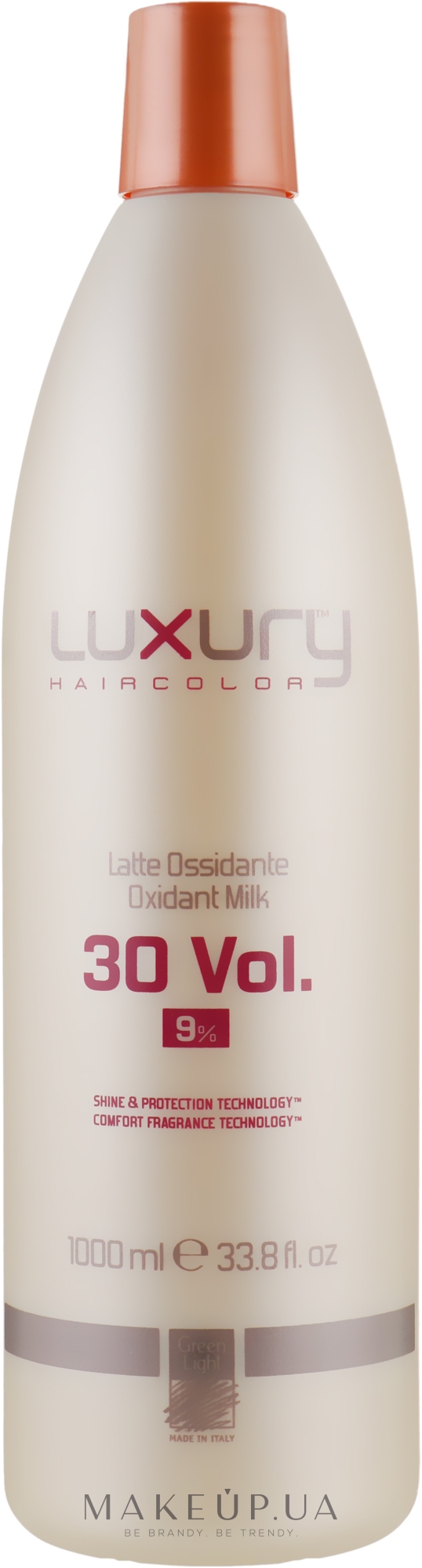 Молочний Оксидант - Green Light Luxury Haircolor Oxidant Milk 9% 30 vol. — фото 1000ml