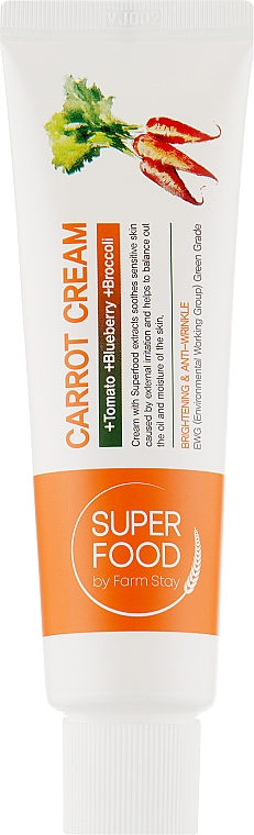 Питательный крем для лица с морковью - Farmstay Superfood Carrot Cream 