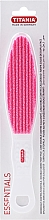 Парфумерія, косметика Двостороння педикюрна пилочка з пемзою, рожева - Titania