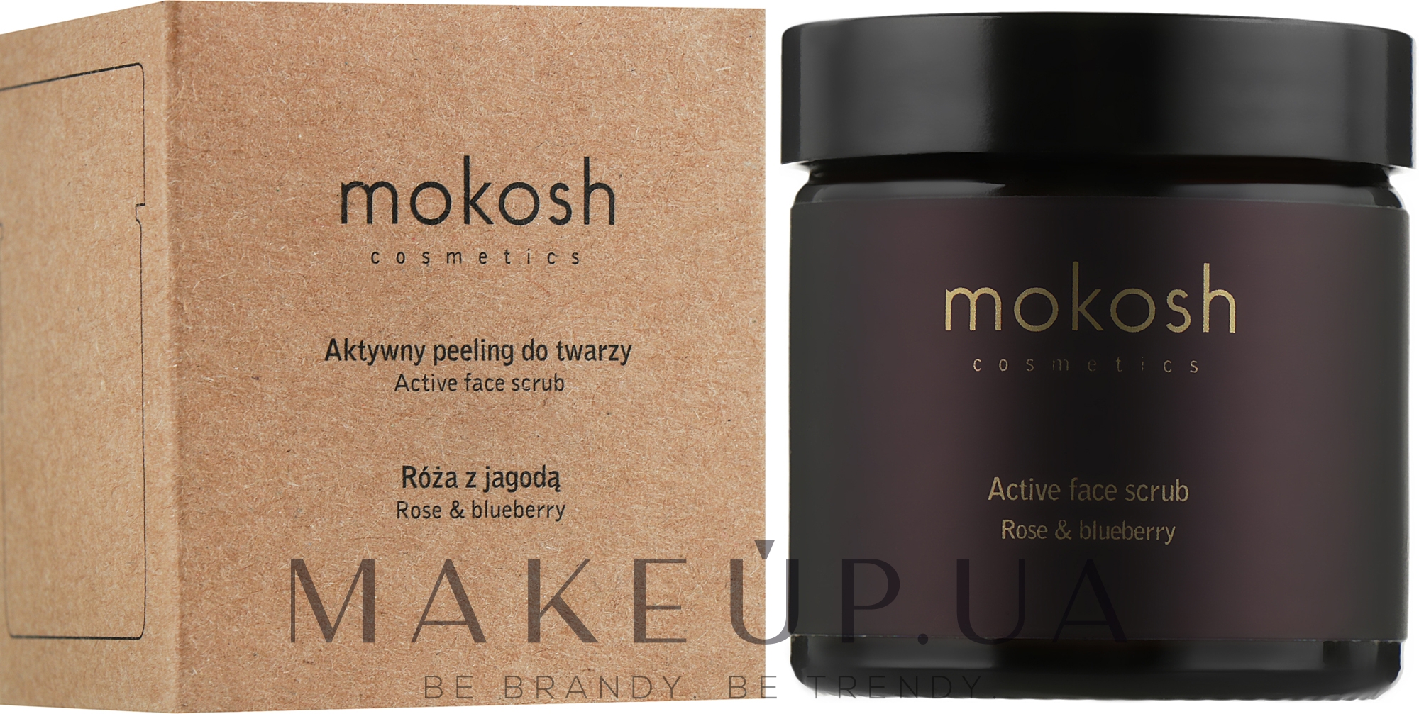 Активный пилинг для лица "Роза с ягодой" - Mokosh Cosmetics Icon Active Rose & Blueberry Face Scrub — фото 60ml