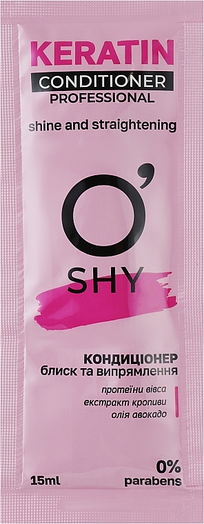 Кондиционер "Блеск и выпрямление волос" - O'Shy Keratin Professional Conditioner (пробник)