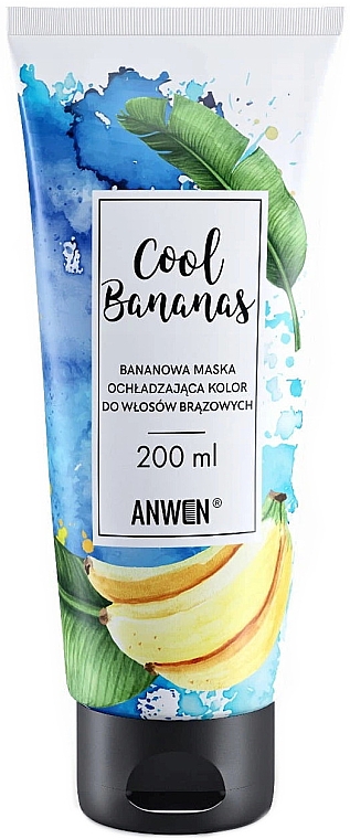 Маска для каштановых волос - Anwen Cool Bananas Color Cooling Mask For Brown Hair — фото N1