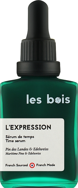 Антивікова сироватка для обличчя з екстрактом морської соснової кори та едельвейса - Les Bois L'expression — фото N1