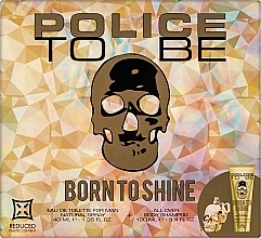 Духи, Парфюмерия, косметика Police To Be Born To Shine For Men - Набор (edt/40ml + shmp/100ml)