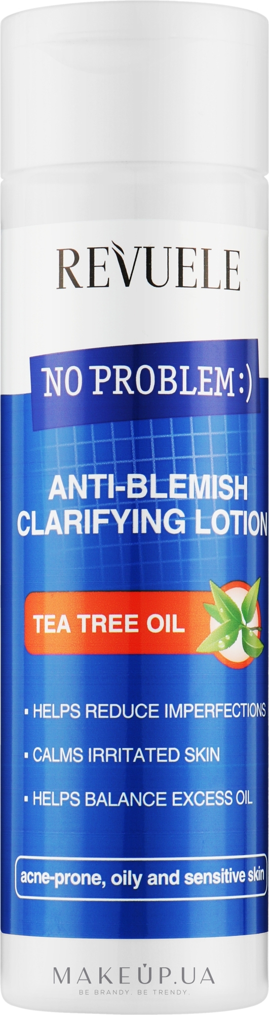 Лосьйон з олією чайного дерева - Revuele No Problem Tea Tree Oil Anti-Blemish Clarifying Lotion — фото 200ml