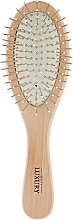 Парфумерія, косметика Масажна щітка для волосся, HB-03-05, дерев'яна овальна мала - Beauty LUXURY