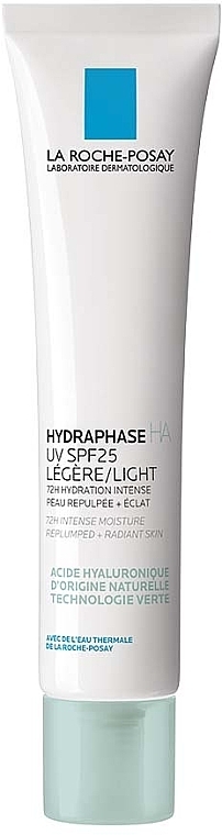 Інтенсивний зволожувальний крем з легкою текстурою для зневодненої шкіри обличчя, SPF25 - La Roche-Posay Hydraphase UV Intense Light