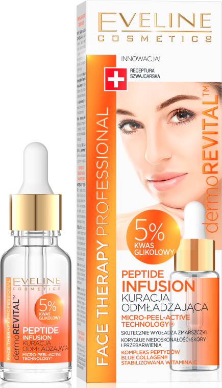 Омолоджувальна сироватка для обличчя - Eveline Cosmetics Therapy Peptide Infusion Face Serum