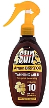 Молочко для засмаги з аргановою олією - Vivaco Sun Vital Argan Bronz Oil Tanning Milk SPF 10 — фото N1