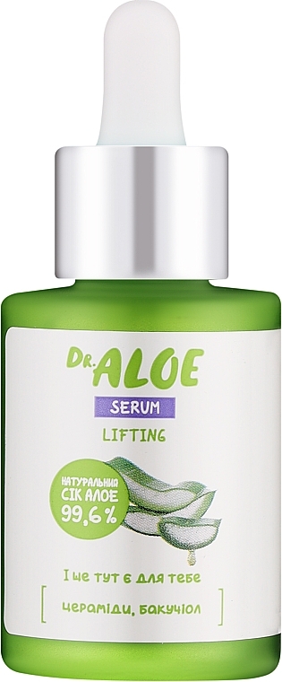 Сироватка для обличчя з церамідами та бакучіолом - Dr. Aloe Lifting Serum — фото N1