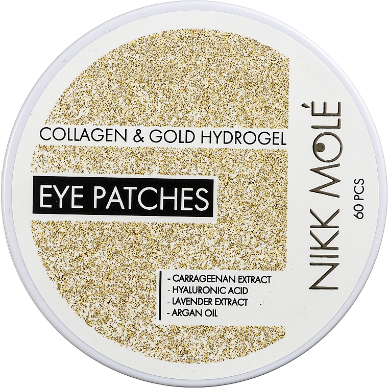 Золотые коллагеновые патчи под глаза - Nikk Mole Collagen & Gold Hydrogel Eye Patches — фото N1