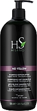 Шампунь против желтизны для блонда, осветленных и седых волос - HS Milano No Yellow Shampoo — фото N2