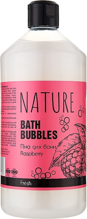 Пена для ванн "Малина" - Bioton Cosmetics Nature Raspberry Bath Bubbles — фото N1