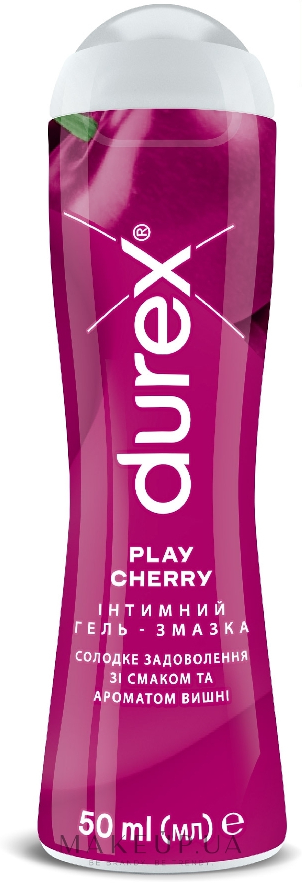 Интимный гель-смазка со вкусом и ароматом вишни (лубрикант) - Durex Play Cherry — фото 50ml