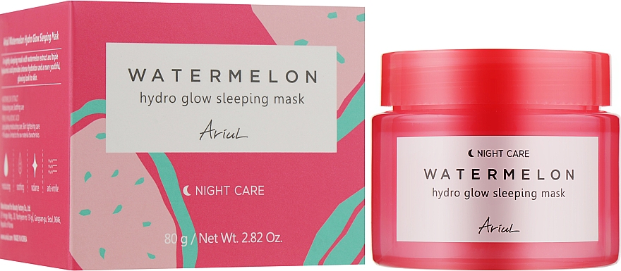 Увлажняющая ночная маска для лица с ароматом арбуза - Ariul Watermelon Hydro Glow Sleeping Mask — фото N2