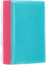 Парфумерія, косметика Прямокутна губка для ванни, блакитно-рожева - Ewimark