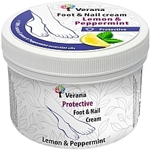 Духи, Парфюмерия, косметика Защитный крем для ног и ногтей "Лимон и мята" - Verana Protective Foot & Nail Cream Lemon & Peppermint