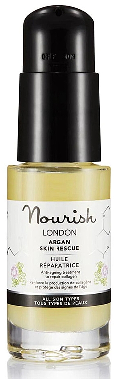 Аргановое масло для лица - Nourish London Argan Skin Rescue Face Oil — фото N3