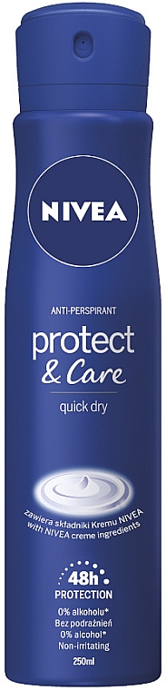 Дезодорант спрей жіночий "Захист і турбота" - NIVEA Protect & Care Anti-Perspirant — фото N2