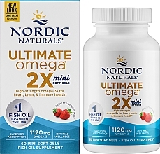 Харчова добавка "Ультимейт Омега 1120 мг" - Nordic Naturals Ultimate Omega 2X Mini 1120mg Strawberry — фото N2