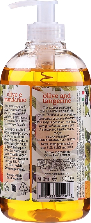Жидкое мыло "Оливковое масло и мандарин" - Nesti Dante Olive and Tangerine Soap — фото N2
