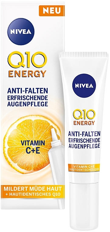 Відновлюючий крем для шкіри навколо очей проти зморщок - NIVEA Q10 Energy Eye Cream — фото N1