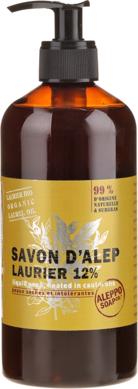 Алеппське рідке мило з лавровим маслом - Tade Laurel 12% Liquide Soap — фото N1