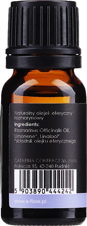Натуральное эфирное масло "Розмарин" - E-Fiore Rosemary Natural Essential Oil — фото N2