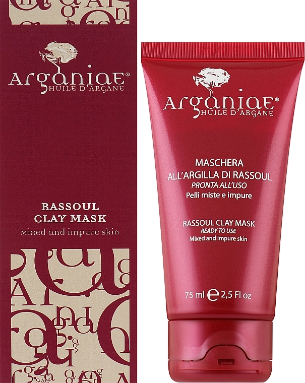 Детокс-маска с глиной для лица, тела и волос - Arganiae Huile D'Argane Rhassoul Clay Mask — фото N2