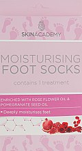 Маска-носки для ног - Skin Academy MOISTURISING Foot Socks «Rose Flower & Pomegranate Oil» — фото N1