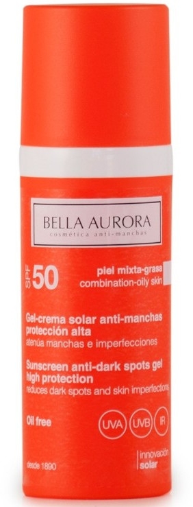 Солнцезащитный флюид для жирной кожи - Bella Aurora Sunscreen Gel Oily Skin SPF50+ — фото N1