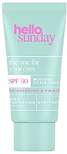 Мінеральний крем для шкіри навколо очей - Hello Sunday The One For Your Eyes Mineral Eye Cream SPF 50 — фото N1