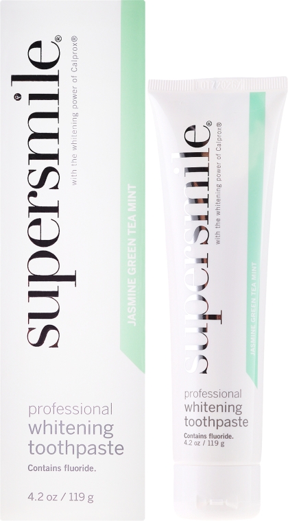 Зубная паста отбеливающая "Жасмин, зеленый чай и мята" - Supersmile Jasmin Green Tea Mint Professional Teeth Whitening Toothpast — фото N1