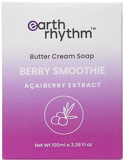 Крем-мыло с ягодным смузи и маслом ши - Earth Rhythm Berry Smoothie Butter Cream Soap — фото N1