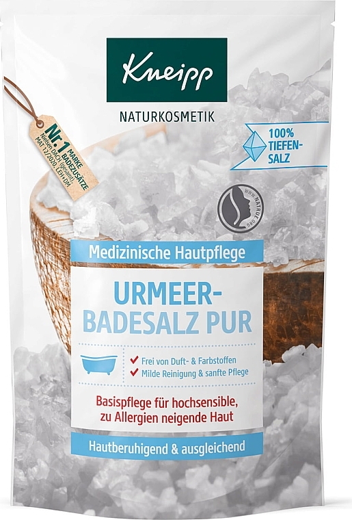 Натуральная морская соль для ванны - Kneipp SensitiveDerm Primordial Sea Bath Salts (дой-пак) — фото N1