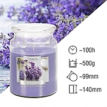 Ароматическая премиум-свеча в банке "Лаванда" - Bispol Premium Line Aura Scented Candle Lavender — фото N3