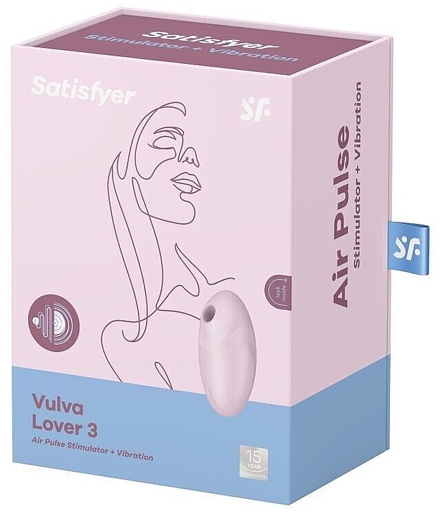 Вакуумный стимулятор клитора, розовый - Satisfyer Vulva Lover 3 Air Pulse Stimulator & Vibrator Pink — фото N1