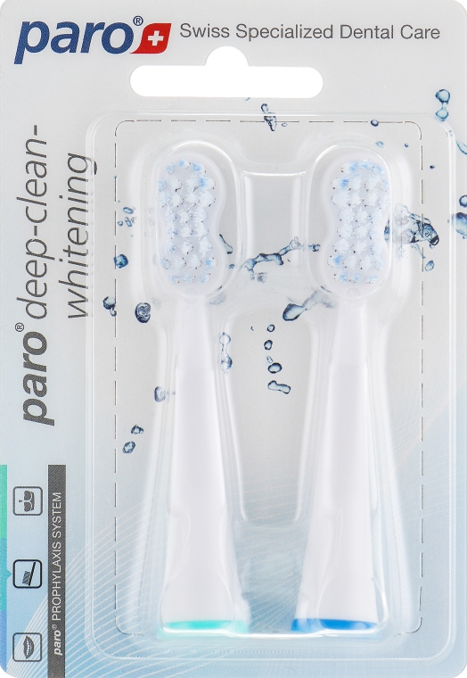 Змінні щітки для звукової зубної щітки - Paro Swiss Sonic Deep Clean Whitening — фото N1