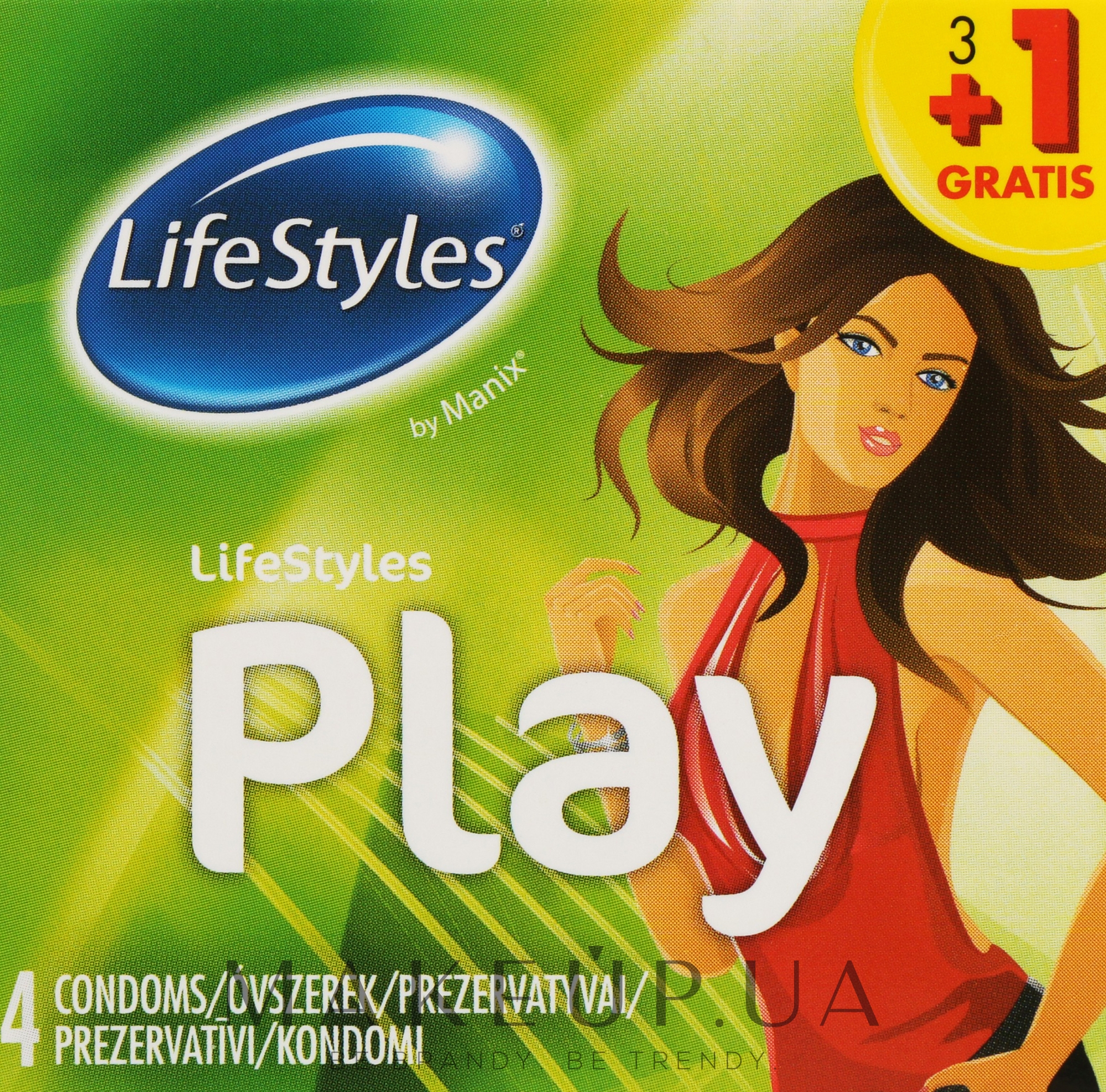 Презервативи, 3+1 шт. - LifeStyles Play — фото 4шт