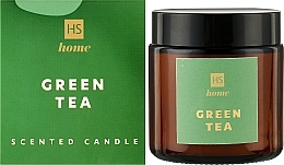 Натуральная ароматическая свеча из соевого воска с ароматом зеленого чая - HiSkin Home — фото N2