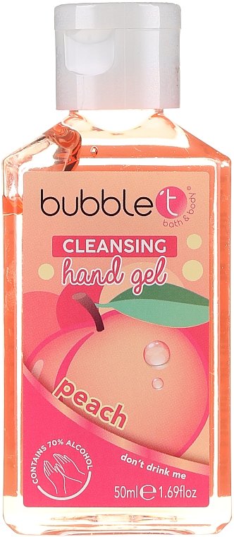 Антибактериальный очищающий гель для рук "Персик" - Bubble T Cleansing Hand Gel Peach — фото N1