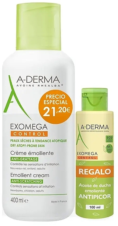 Набір - A-Derma Exomega Control (b/cr/400ml + shower/oil/100ml) — фото N1