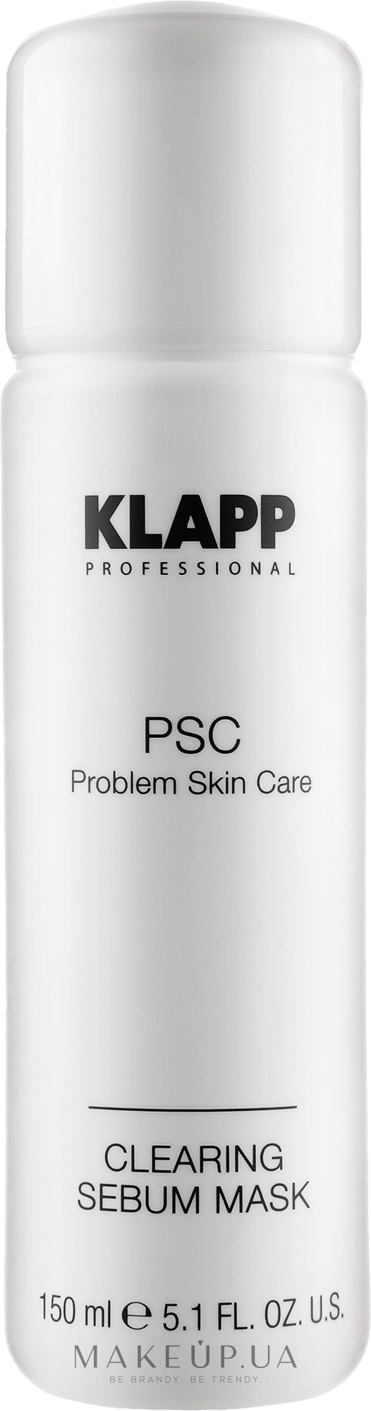 Розпушувальна маска для обличчя - Klapp PSC Clearing Sebum Mask — фото 150ml