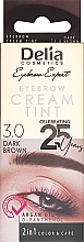 Духи, Парфюмерия, косметика Крем-краска для бровей, темно-коричневая - Delia Brow Dye Cameleo Pro Green Dark Brown 3.0