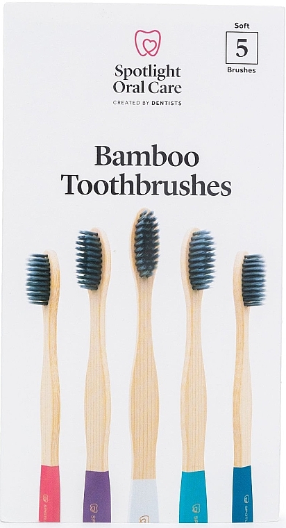 Набор бамбуковых зубных щеток - Spotlight Oral Care 5-Pack Bamboo Toothbrushes — фото N1