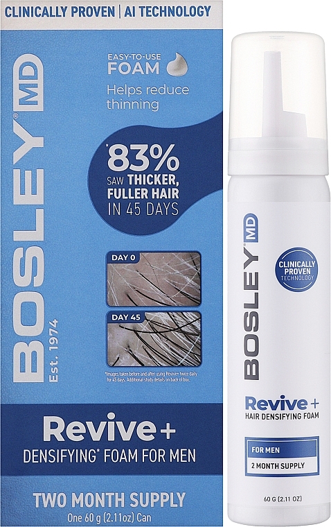 Піна проти випадіння волосся у чоловіків - Bosley MD Revive+ Densifying Foam for Men — фото N2