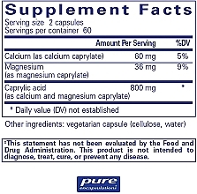 Диетическая добавка "Каприловая кислота", капсулы - Pure Encapsulations Caprylic Acid — фото N2