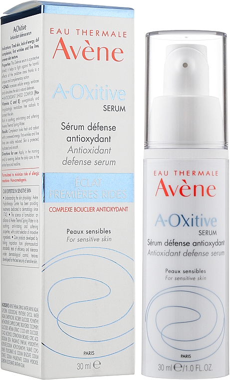 Антиоксидантная сыворотка для чувствительной кожи лица - Avene A-Oxitive Antioxidant Defense Serum Sensitive Skins — фото N2