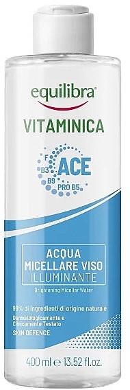 Освітлювальна міцелярна вода для обличчя - Equilibra Vitaminica Illuminating Micellar Facial Water — фото N1