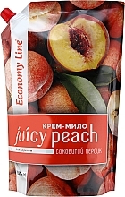 Жидкое крем-мыло "Сочный персик" с глицерином - Economy Line Juicy Peach Cream Soap — фото N1